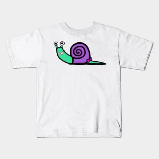 Smiley Girl Snail Kids T-Shirt